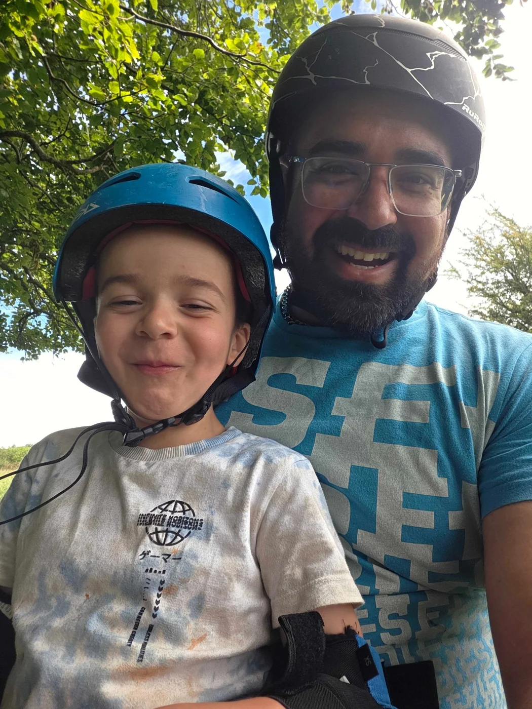 George enjoying a family day outdoors