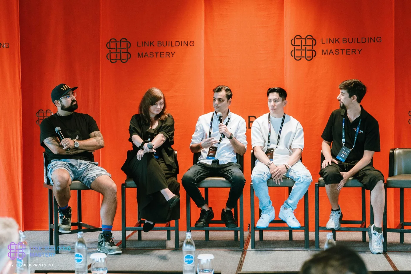 George with fellow speakers at Link Building Mastery