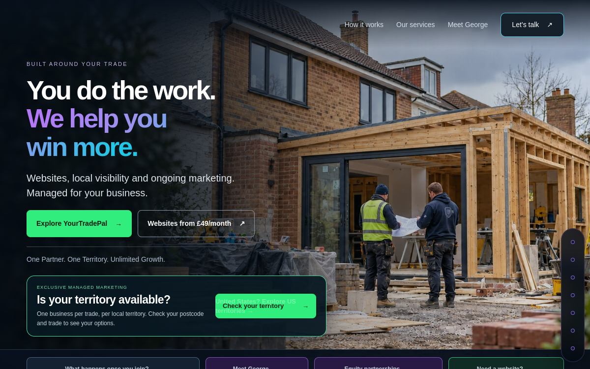 YourTradePal homepage screenshot